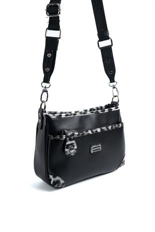 Silver & Polo Leopar Siyah SP1160 Kadın Çapraz Çanta