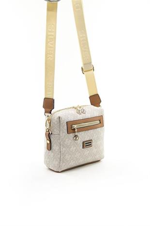 Silver & Polo SP1038 Kadın Çapraz Çanta Monogram Taş-A.Taba