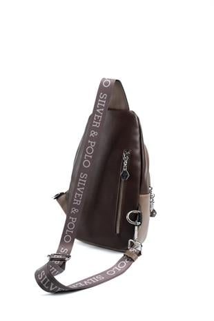 Silver & Polo Kahve - Vizon SP959 Kadın Vücut Çantası