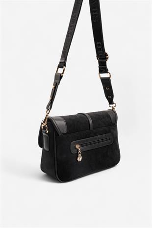 Silver & Polo SP1182 Kadın Çapraz Çanta Süet Siyah
