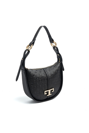 Silver & Polo SP1270 Kadın Omuz Çantası Logolu Siyah-Siyah