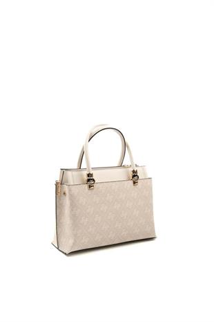 Silver & Polo SP826 Kadın El Çantası Monogram Taş-Kemik