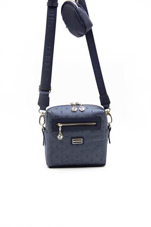 Silver & Polo SP1038 Kadın Çapraz Çanta Logolu Lacivert-Lacivert