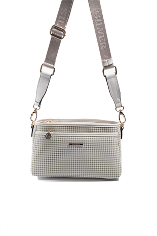 Silver & Polo SP1184 Kadın Çapraz Çanta King Desen Yeşil-Kemik