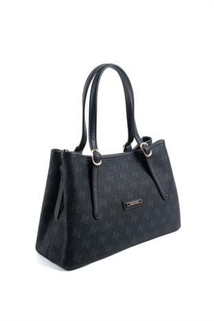 Silver & Polo SP1252 Kadın El Çantası Monogram Siyah