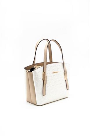 Silver & Polo SP1021 Kadın El Çantası Logolu Sedef-S.Nut