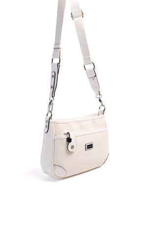 Silver & Polo SP1160 Kadın Çapraz Çanta Petek Beyaz