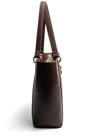 Silver & Polo SP1176 Kadın Omuz Çantası Süet Kahve-Kahve