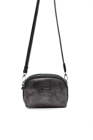 Silver & Polo SP765 Kadın Çapraz Çanta Petek M.Gümüş-Siyah