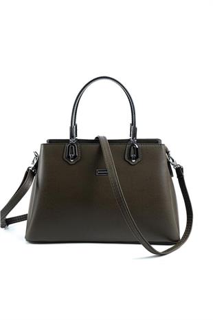 Silver & Polo SP1253 Kadın El Çantası Düz Zeytuni