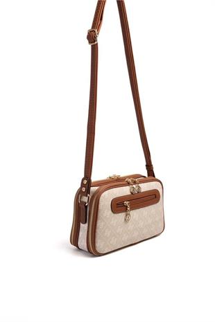 Silver & Polo SP899 Kadın Çapraz Çanta Monogram Taş-Taba