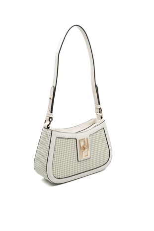 Silver & Polo SP1132 Kadın Çapraz Çanta King Desen Yeşil-Kemik