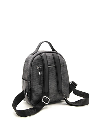 Silver & Polo SP1130 Kadın Sırt Çantası Petek M.Gümüş-Siyah