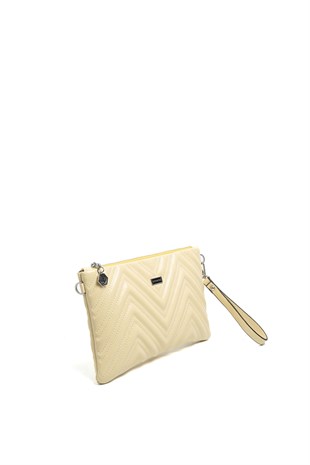 Silver & Polo SP1250 Kadın Portföy & Clutch Crash Sarı-Sarı