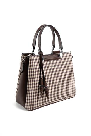 Silver & Polo Kahve Sarı - Kahve SP969 Kadın El Çantası