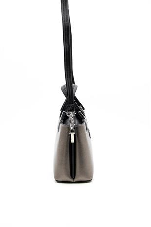 Silver & Polo SP987 Kadın El Çantası Düz Platin-Siyah