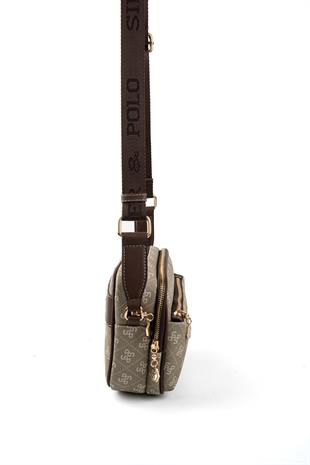 Silver & Polo SP1162 Kadın Çapraz Çanta Monogram Y.Yeşil-Kahve