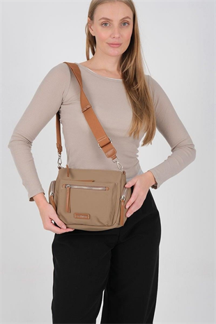Silver & Polo SP1229 Kadın Çapraz Çanta  Vizon-Taba