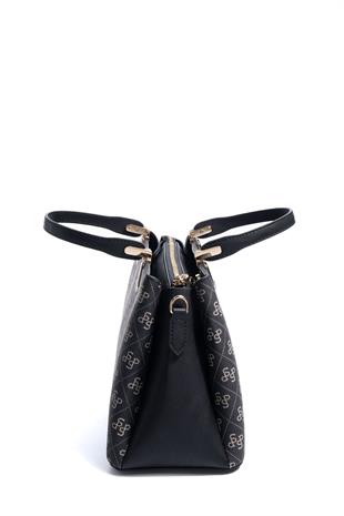 Silver & Polo SP1253 Kadın El Çantası Monogram Füme-Siyah