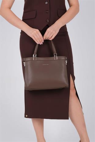 Silver & Polo SP1237 Kadın El Çantası  Kahve