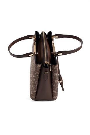 Silver & Polo SP969 Kadın El Çantası Monogram Kahve