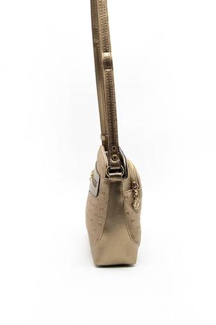 Silver & Polo SP364 Kadın Çapraz Çanta Logolu Bronz-Bronz