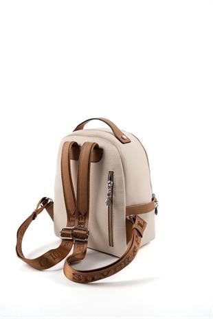 Silver & Polo Bej - A.Taba SP1061 Kadın Çanta Modelleri>Sırt Çantası