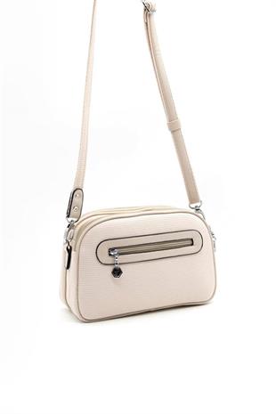 Silver & Polo SP745 Kadın Çapraz Çanta Petek Bej-Bej