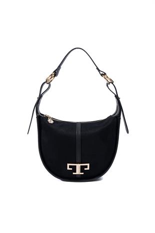 Silver & Polo SP1270 Kadın Omuz Çantası Süet Siyah-Siyah