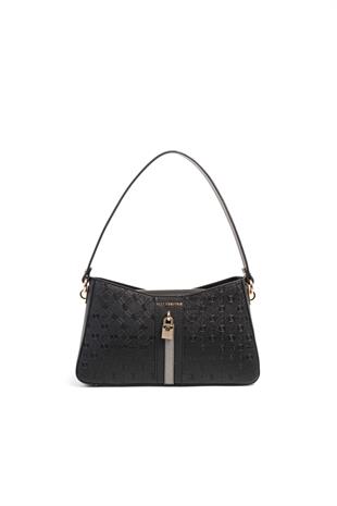 Silver & Polo Siyah - Platin SP1102 Kadın Omuz Çantası