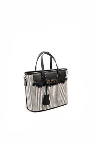 Silver & Polo Siyah Beyaz - Siyah SP1185 Kadın El Çantası