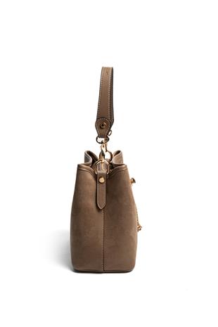 Silver & Polo SP1266 Kadın Çapraz Çanta Süet Vizon