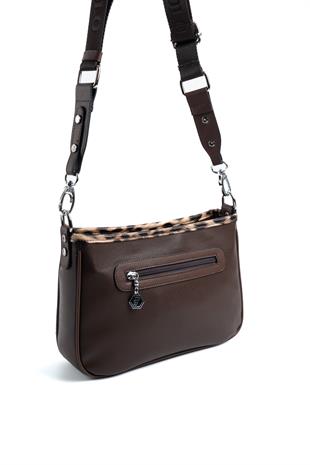 Silver & Polo Leopar Kahve SP1160 Kadın Çapraz Çanta