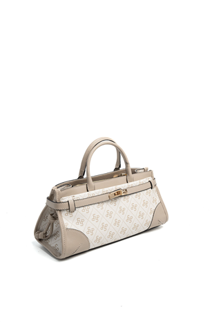 Silver & Polo SP1260 Kadın El Çantası Monogram Bej-Kum
