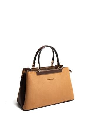 Silver & Polo SP913 Kadın El Çantası Süet Taba-Kahve