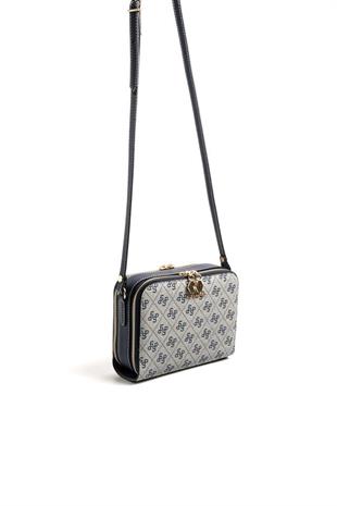 Silver & Polo SP888 Kadın Çapraz Çanta Monogram Gri-Lacivert