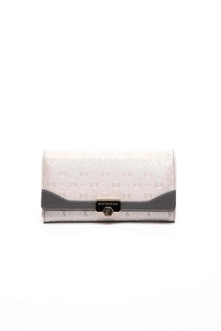 Silver & Polo SP979 Kadın Cüzdan & Kartlık Logolu A.Gümüş-Antrasit