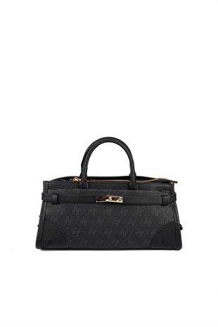 Silver & Polo SP1260 Kadın El Çantası Monogram Siyah-Siyah