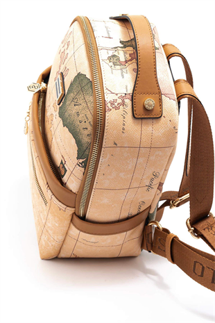 Silver & Polo SP1061 Kadın Sırt Çantası Harita Pudra-A.Taba