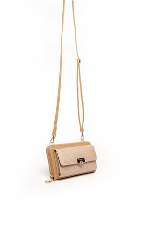 Silver & Polo SP921 Kadın Telefon Çantası Logolu Nut-Nut