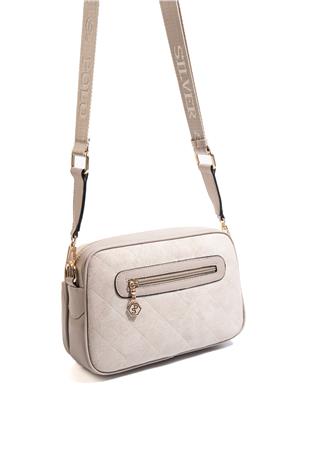 Silver Polo Bej - Kum Süet Kadın Çapraz Çanta SP1267