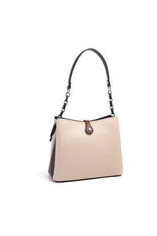 Silver & Polo Bej - Kahve SP974 Kadın Omuz Çantası