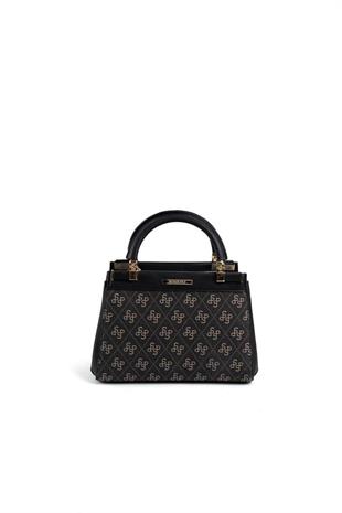 Silver & Polo SP1193 Kadın El Çantası Monogram Füme-Siyah
