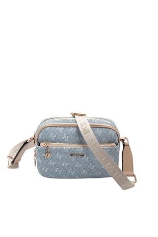 Silver Polo Mavi - Ten Monogram Kadın Çapraz Çanta SP1162