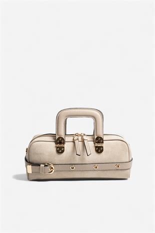 Silver & Polo SP1258 Kadın El Çantası Süet Bej-Kum