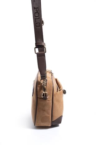 Silver & Polo SP1094 Kadın Çapraz Çanta Süet Taba-Kahve