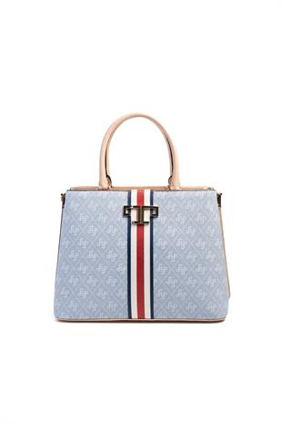 Silver & Polo Mavi - Ten SP924 Kadın El Çantası