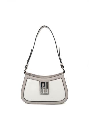Silver & Polo Beyaz - A.gri SP1132 Kadın Çapraz Çanta