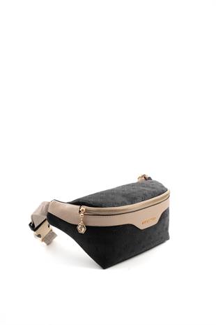 Silver & Polo Siyah - S.nut SP1192 Kadın Bel Çantası