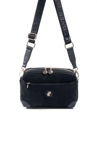 Silver & Polo SP1094 Kadın Çapraz Çanta Süet Siyah